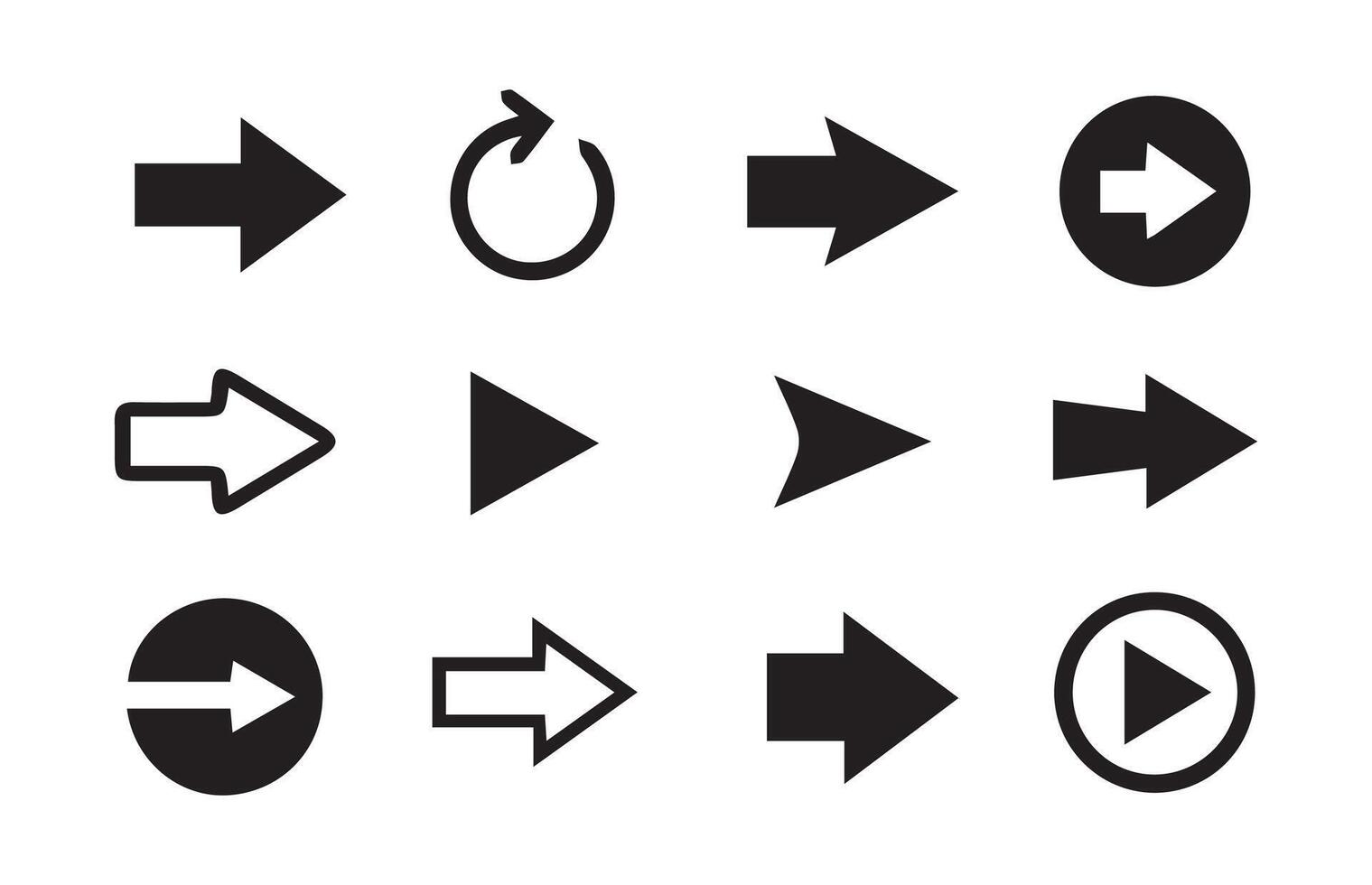 Icon set of arrow pointer. Mega set of arrows icon Illustration eps 10 vector