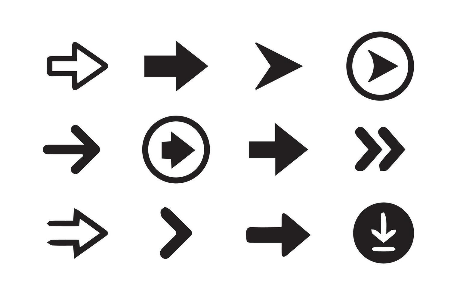 Set of circle arrows isolated. Illustration eps 10 vector