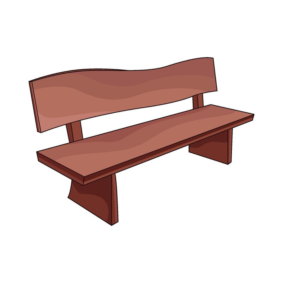 illustration of bench vector