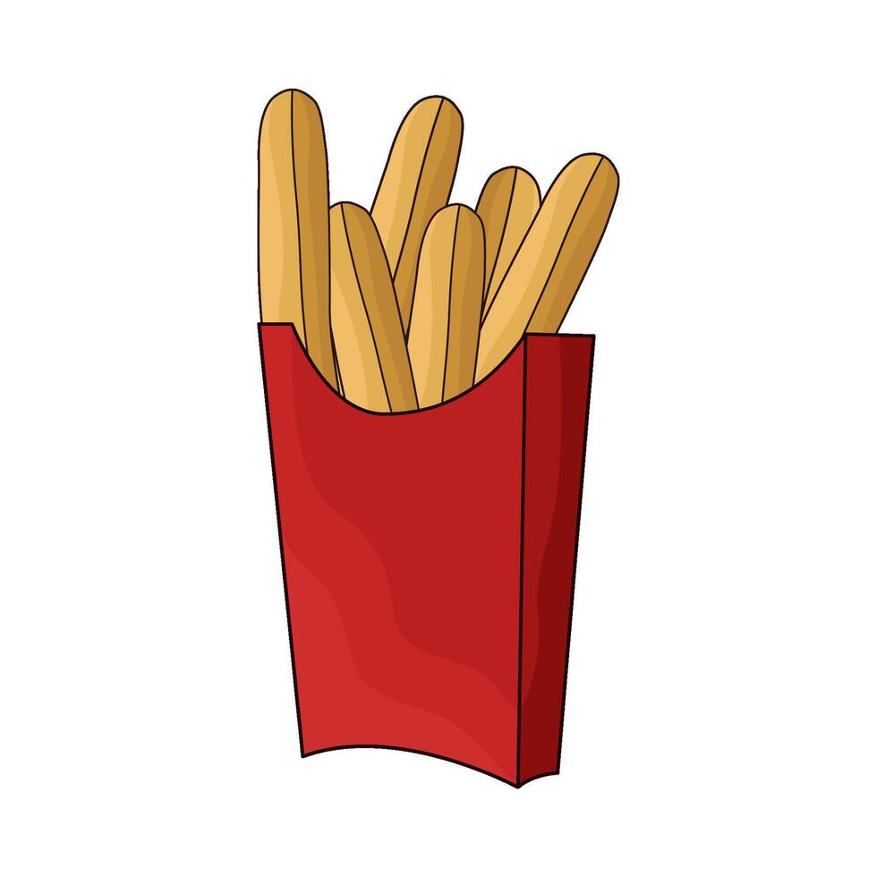 illustration of french fries vector