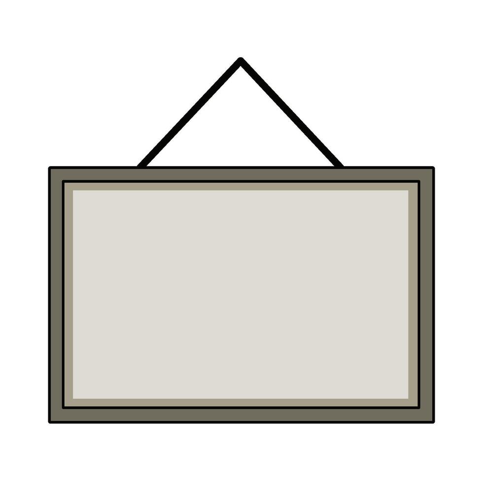 illustration of hanging whiteboard vector