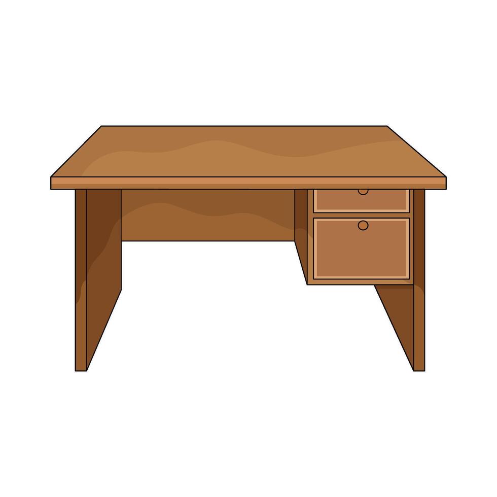 illustration of desk vector