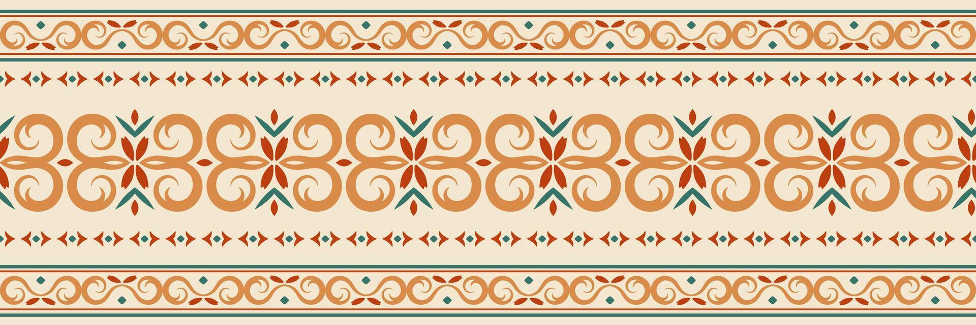 Seamless border. Traditional decorative border design for textile, wallpaper, web, print, paper backdrop background vector