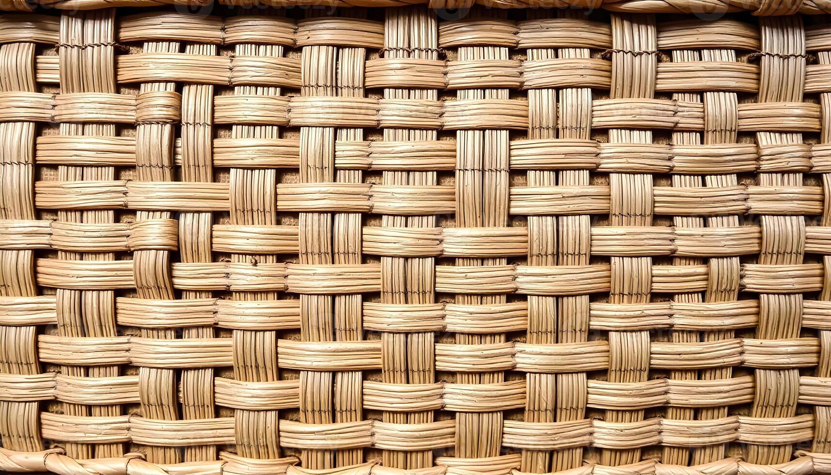 Detailed Basket Weave Texture with Natural Fibers photo