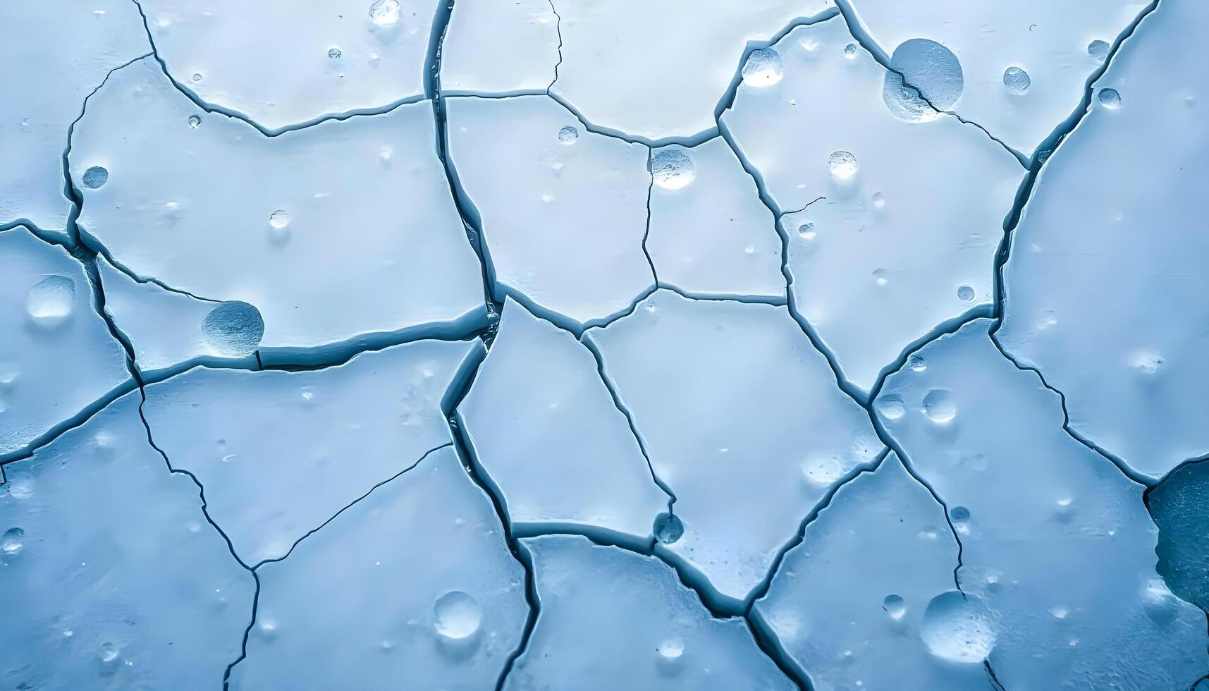 Frozen Cracked Ice Surface with Visible Lines photo
