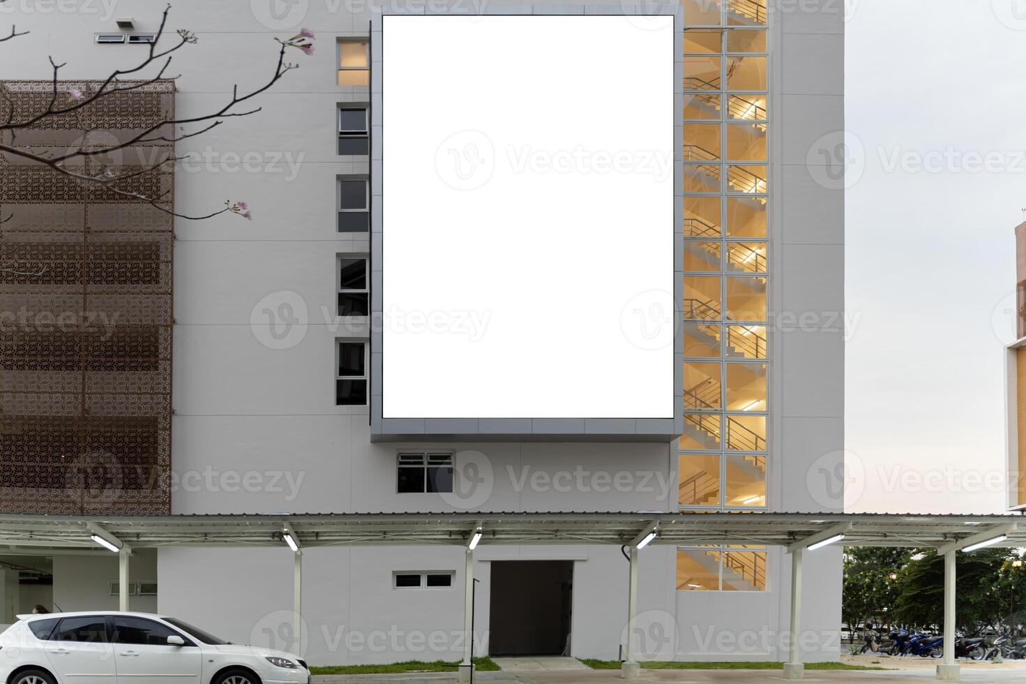 Mock up. A large blank billboard on a street wall signboard with room to add your own message. photo
