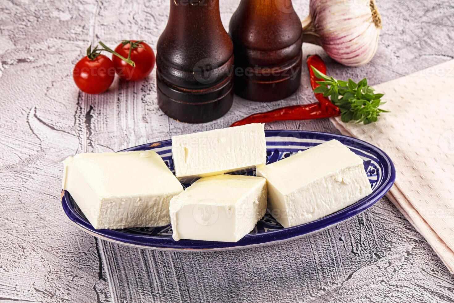 Greek traditional cuisine - Feta cheese photo