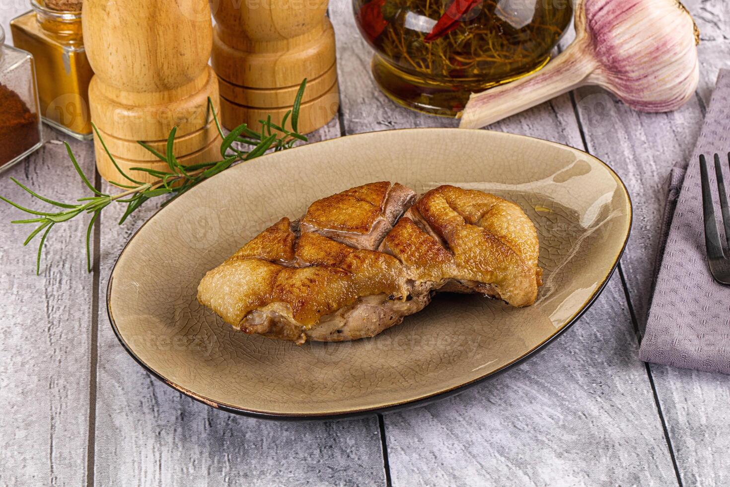 Delicous roasted duck breast fillet photo