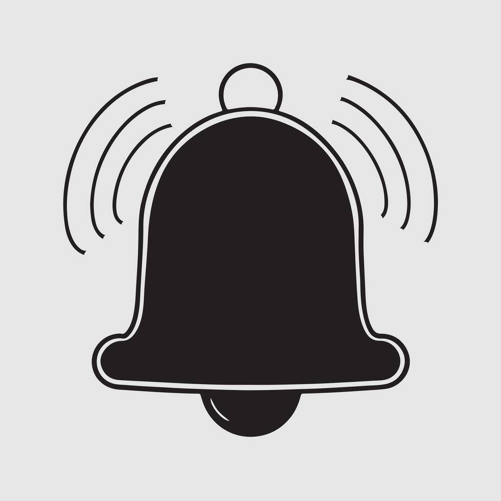 Notification icon silhouette white background vector