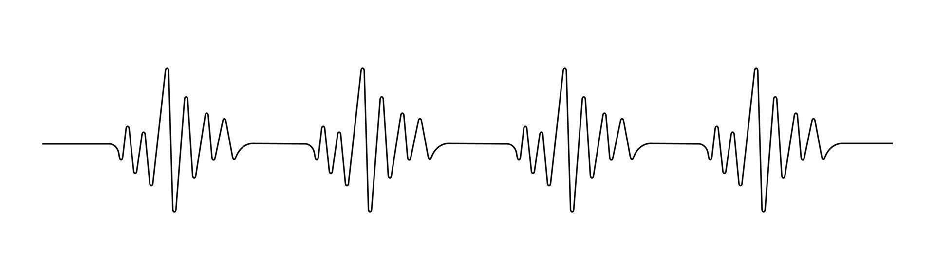Heart beat cardio rhythm line. ECG EKG electrocardiogram medicine test. Heartbeat pulse. Diagram, monitor curve graph vector
