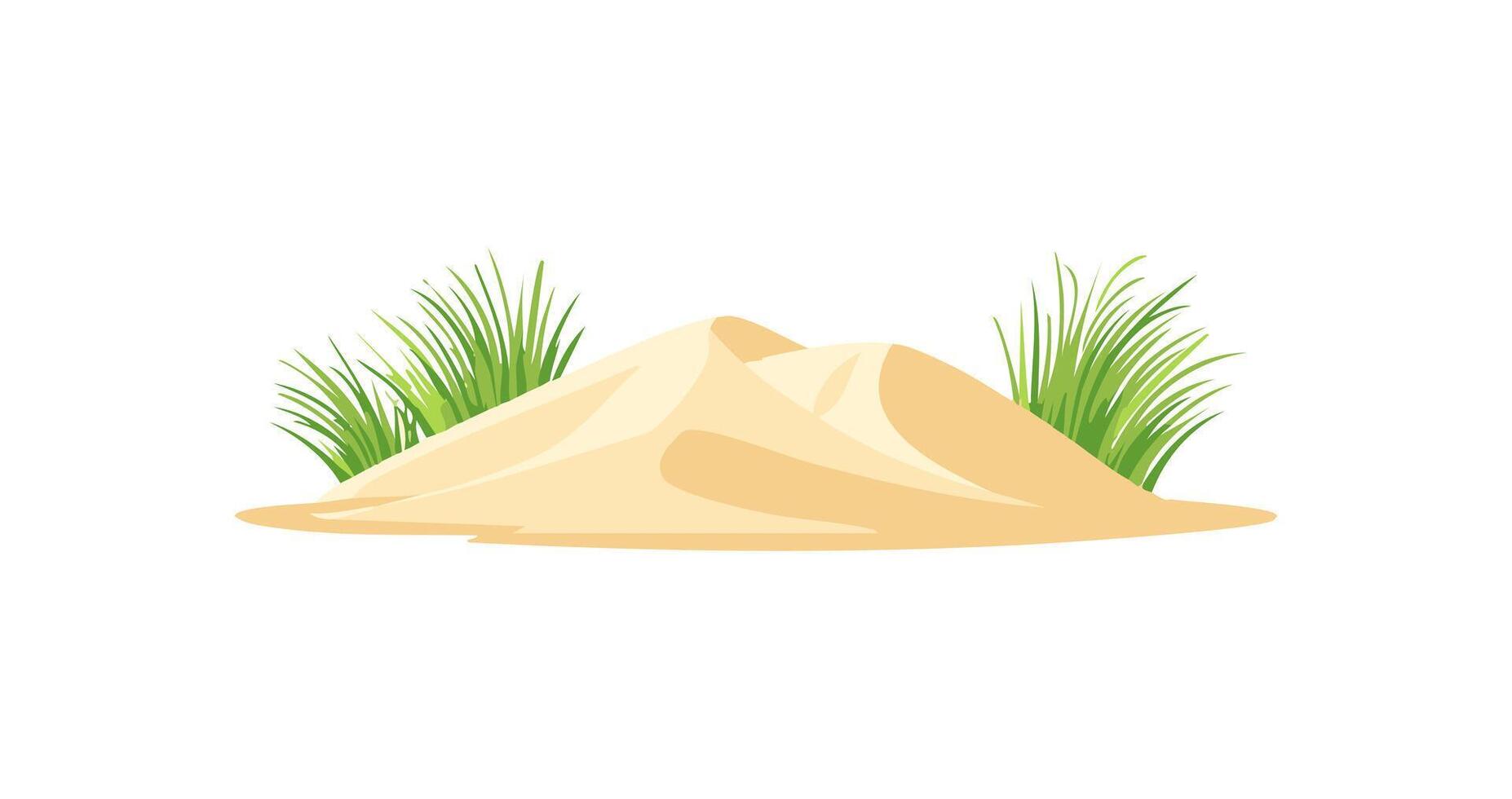 Sandy Dunes with Sparse Grass vector