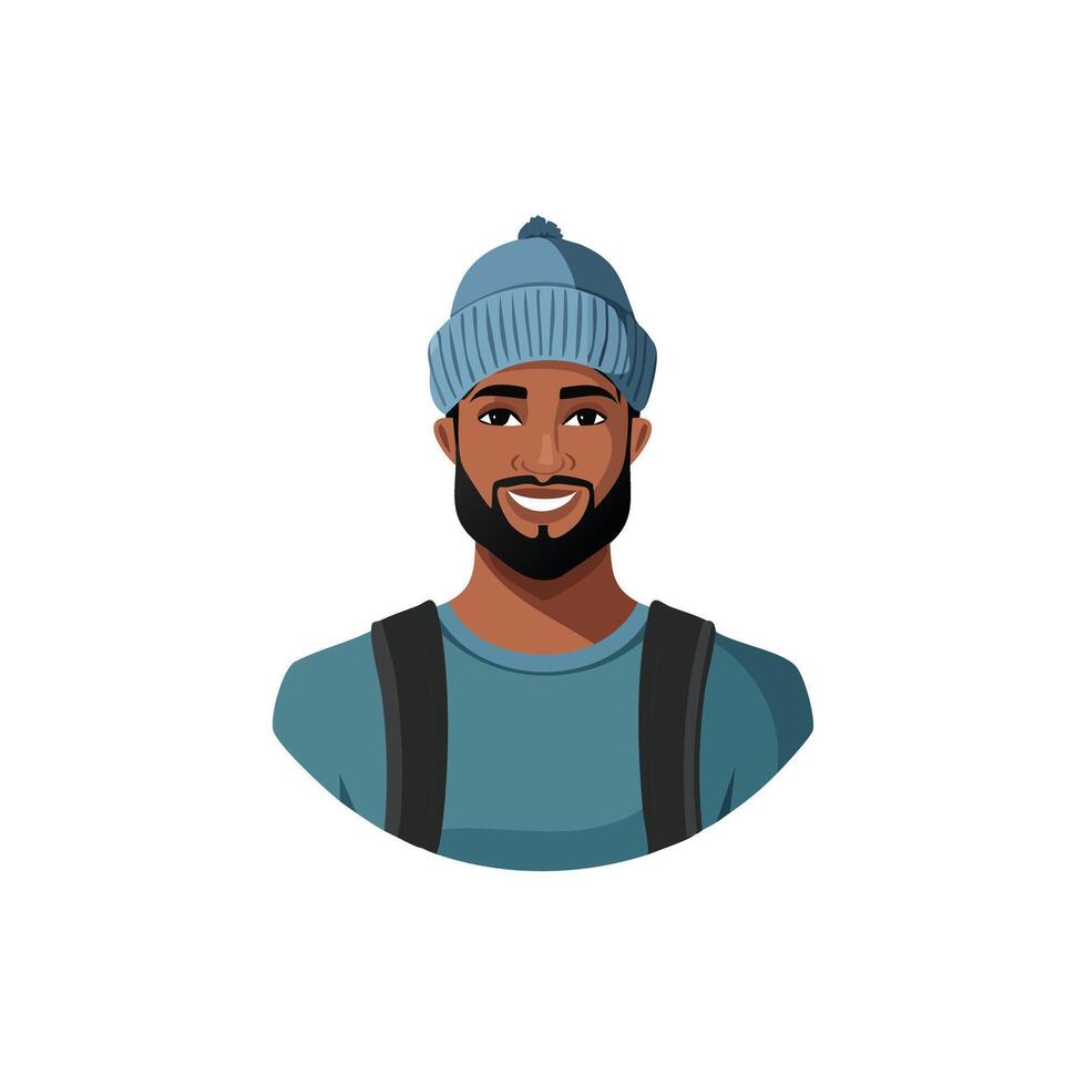 Mountain Man with Beanie vector