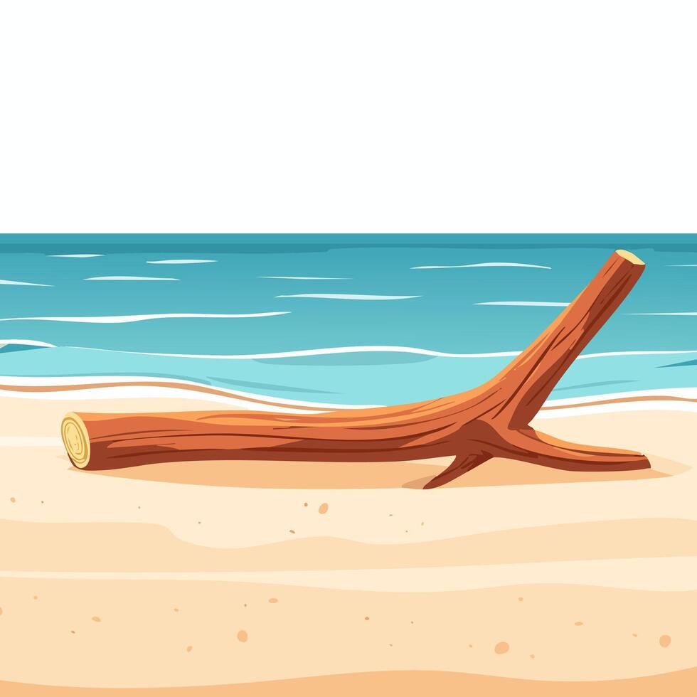 Driftwood Along the Shoreline vector