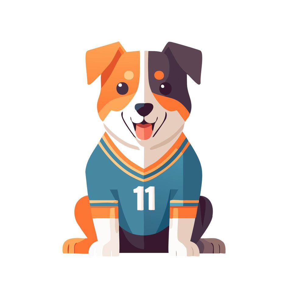 Dog with Team Jersey vector