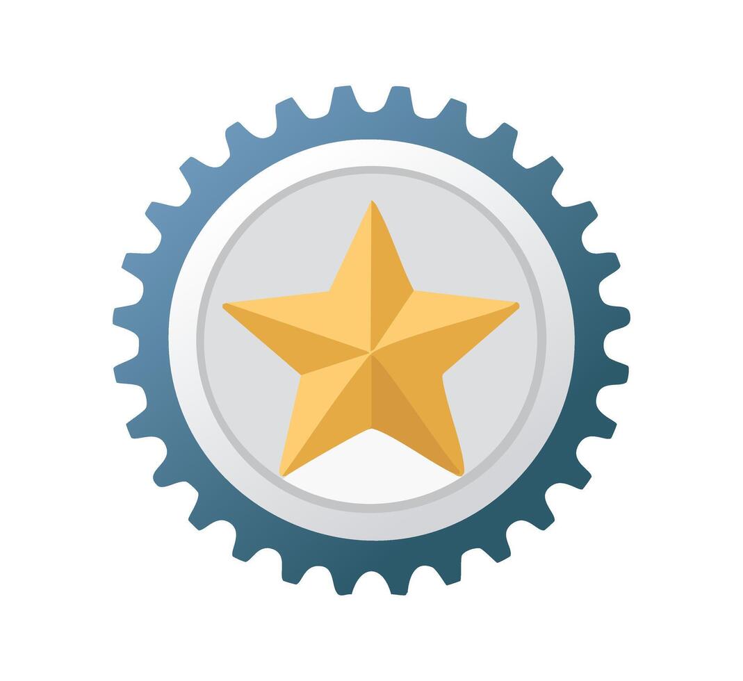 stamp with star vector