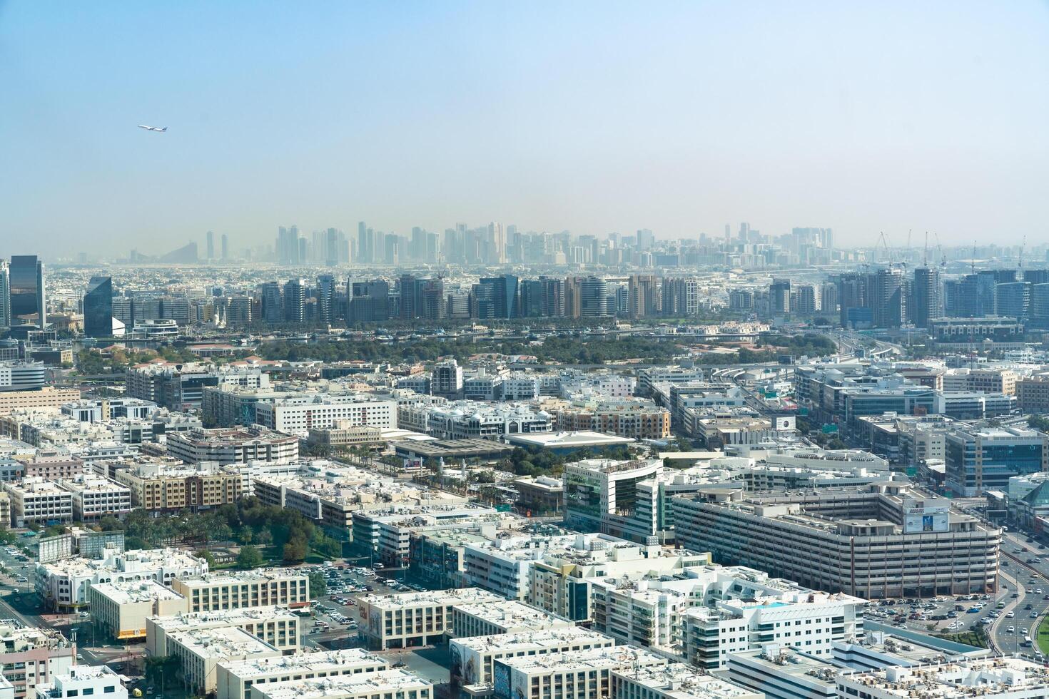 Dubai, United Arab Emirates - March 16, 2023-view of Dubai from the famous The Frame during a sunny day photo