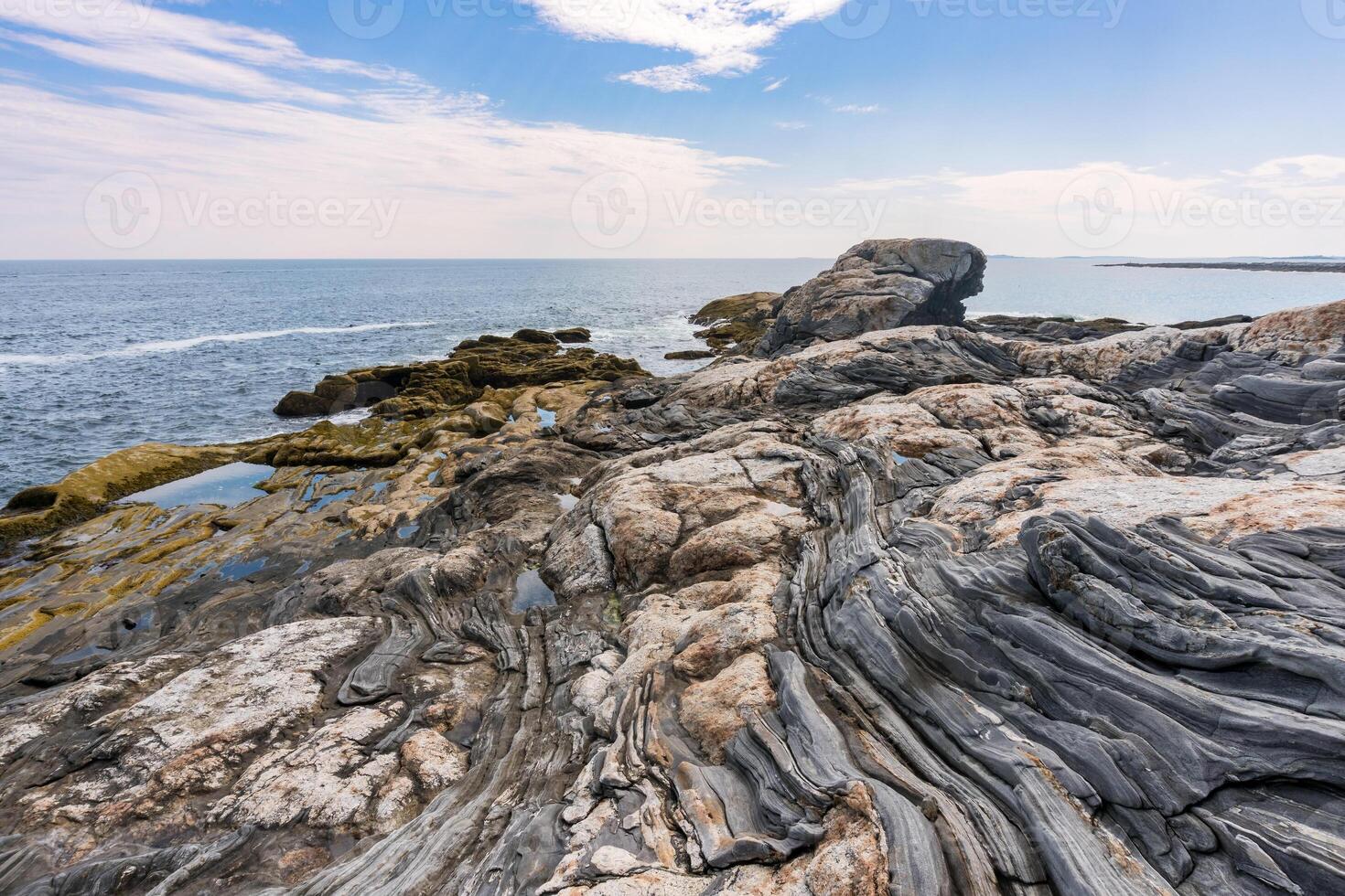 view of the Pemaquid Neck during a cloudy day photo