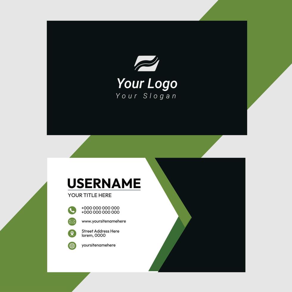 Corporate modern business card design vector