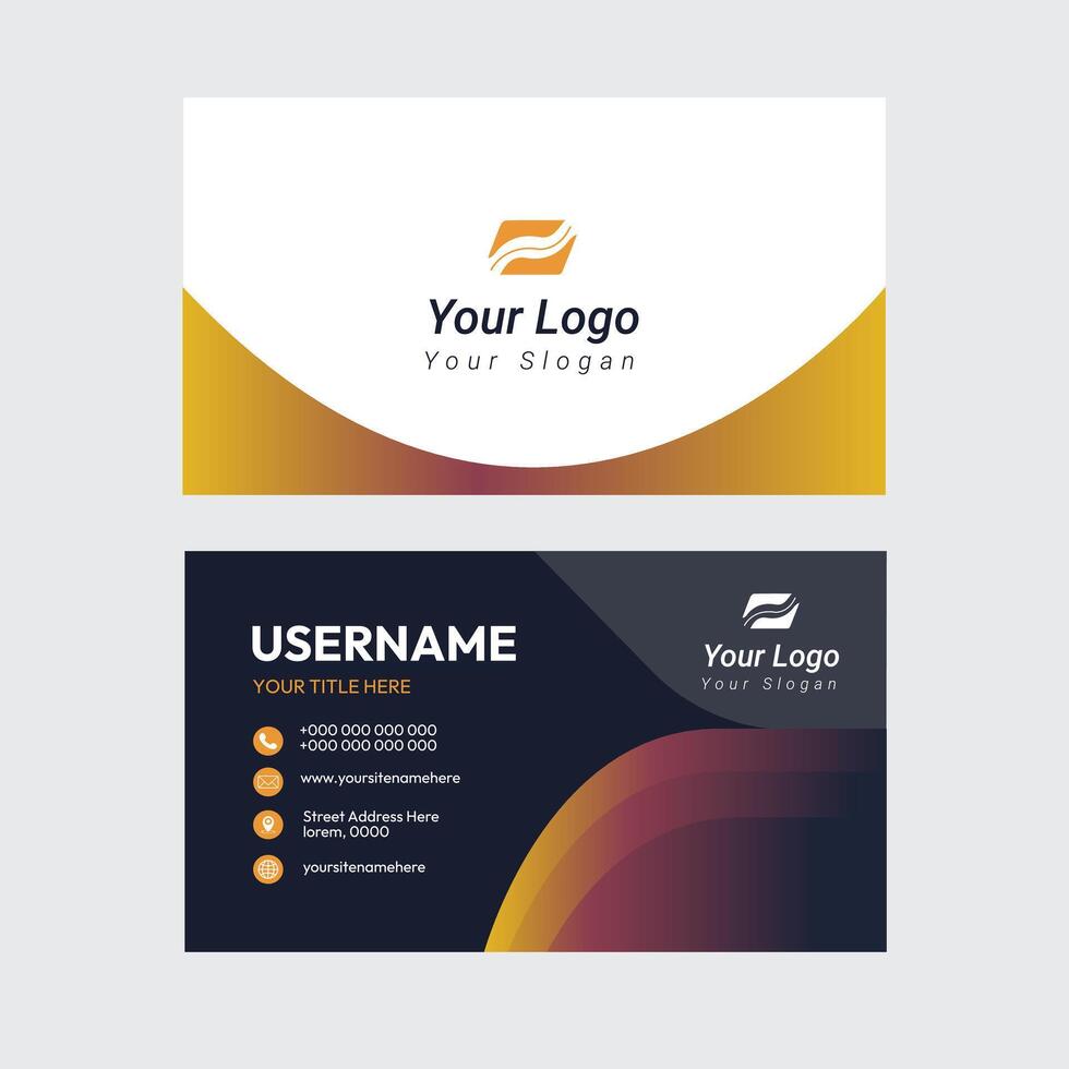 Modern and colourful Business Card Design vector