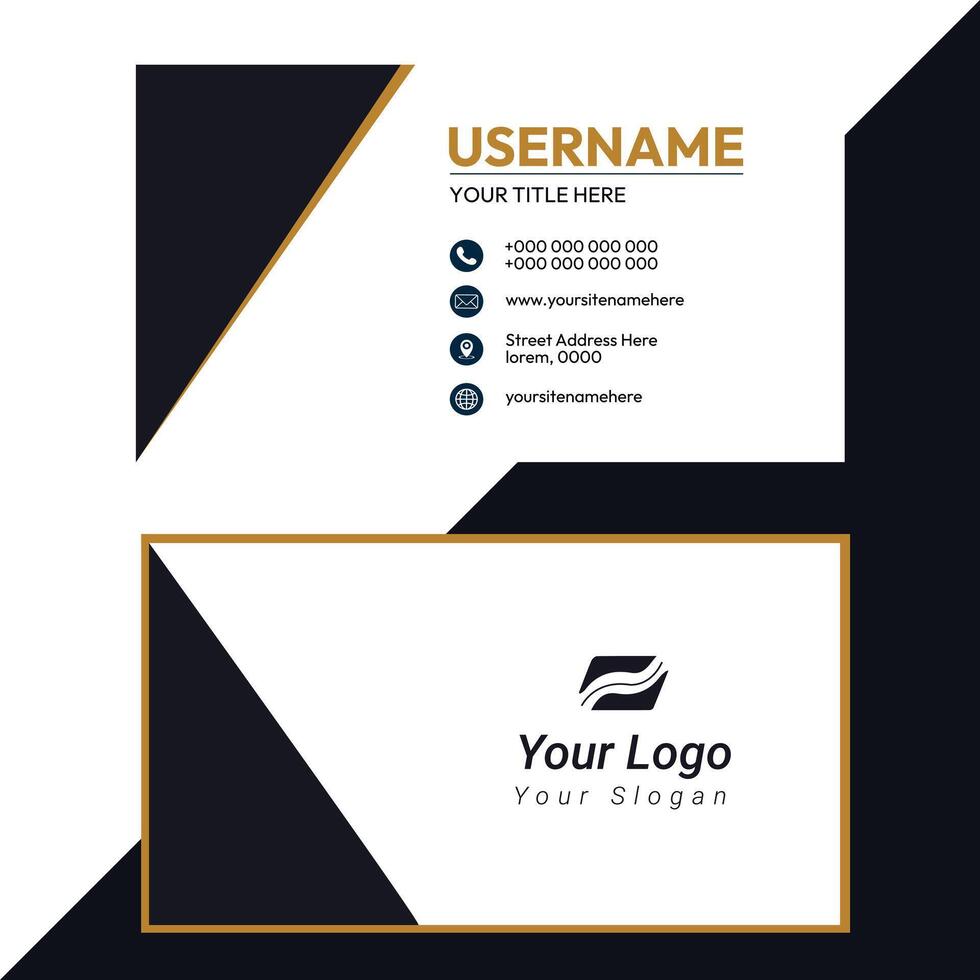 Modern business card template design. vector