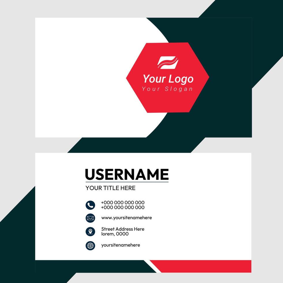 Modern Minimalist Business Card Design. vector