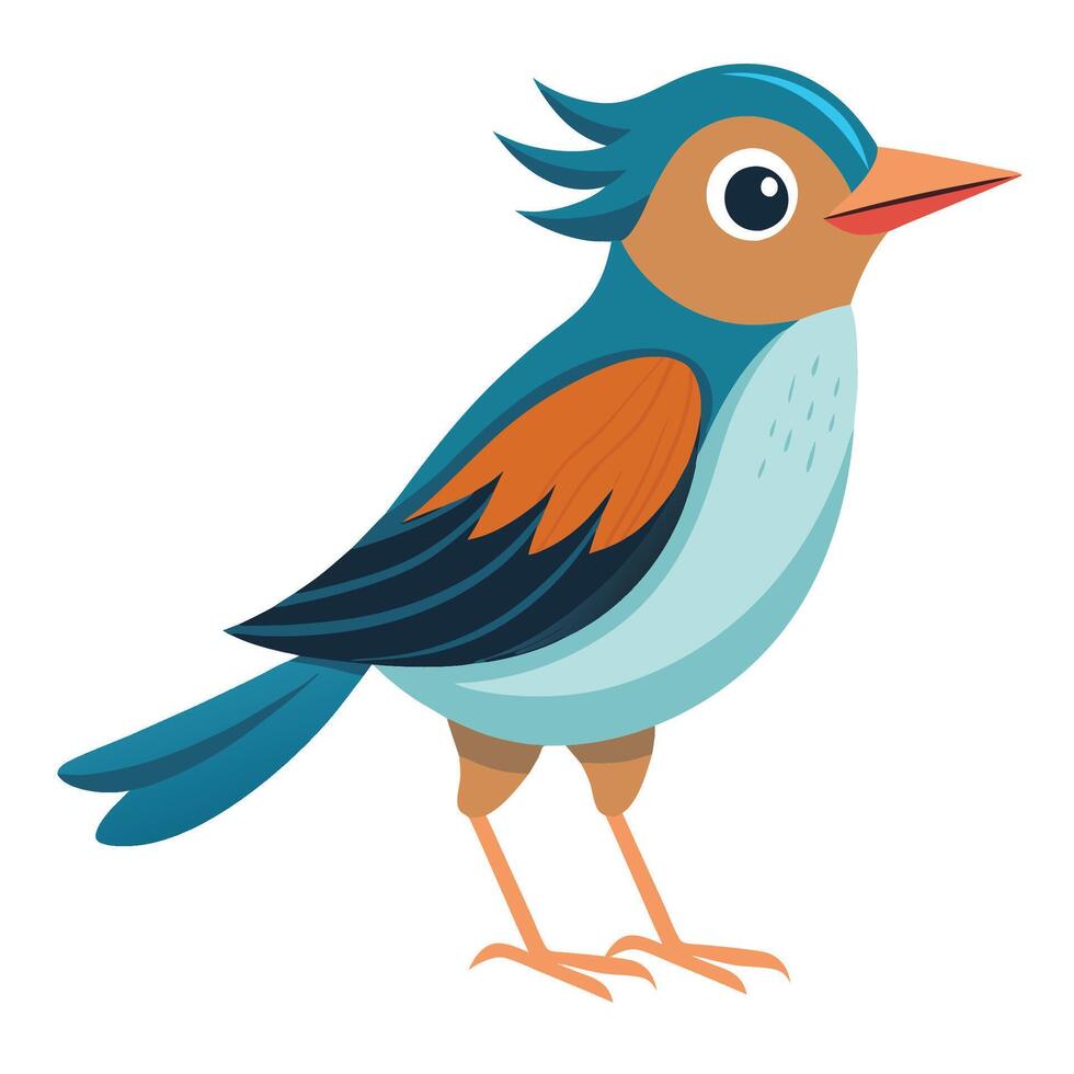 Variety of Birds on White Background vector