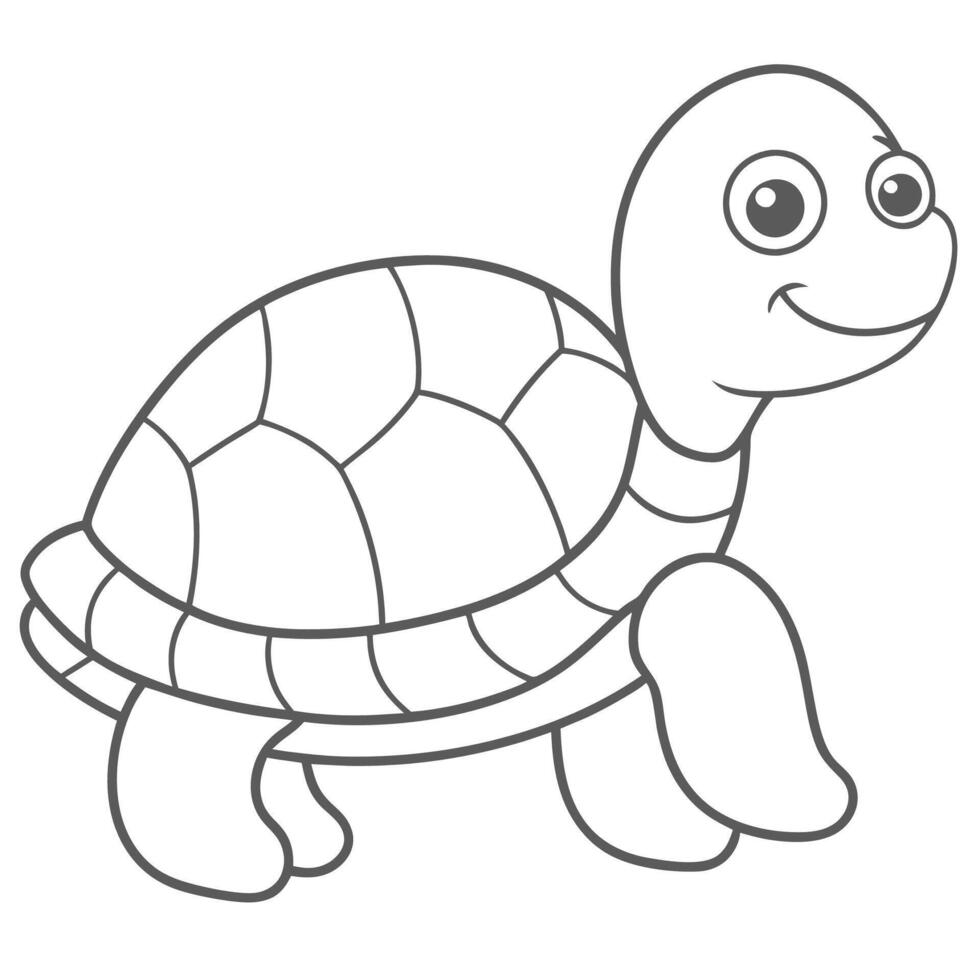 Cute Turtle Outline Ideas vector