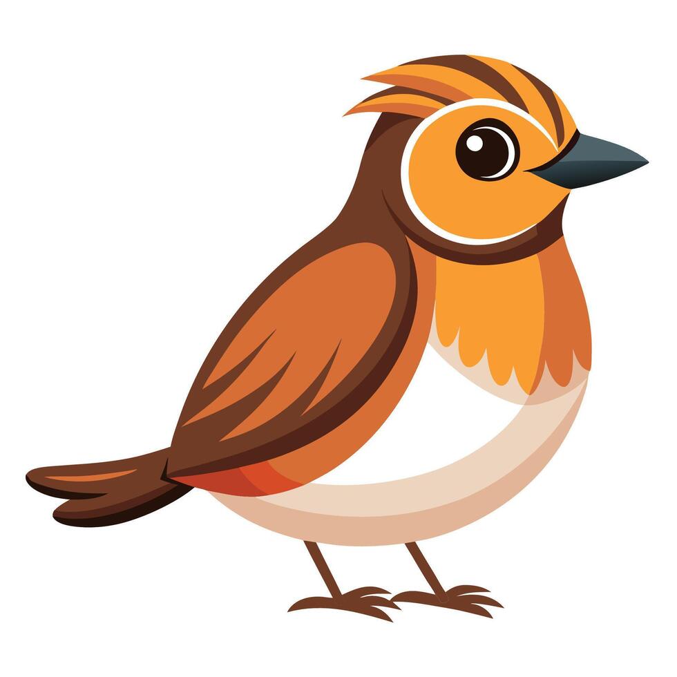 Bird on Clean White vector