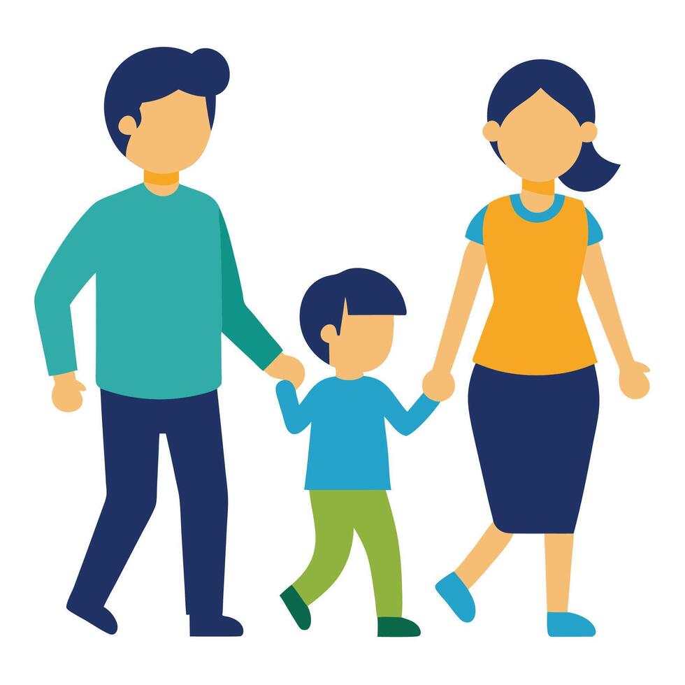 Bonding Walk with Family vector