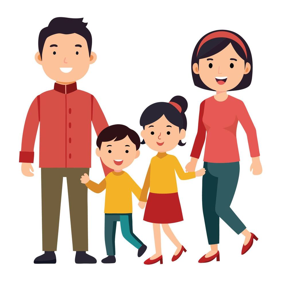 A Family Walk in Nature vector