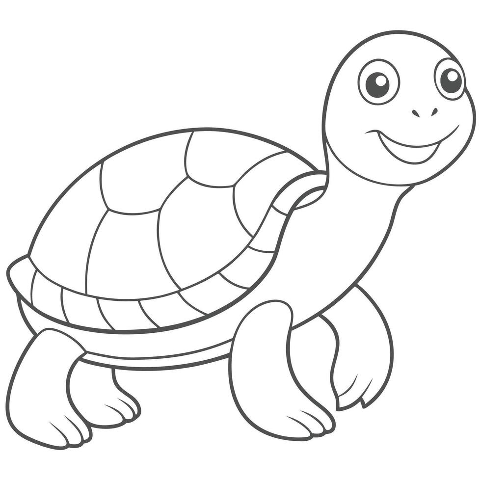 Adorable Turtle Outline Designs vector