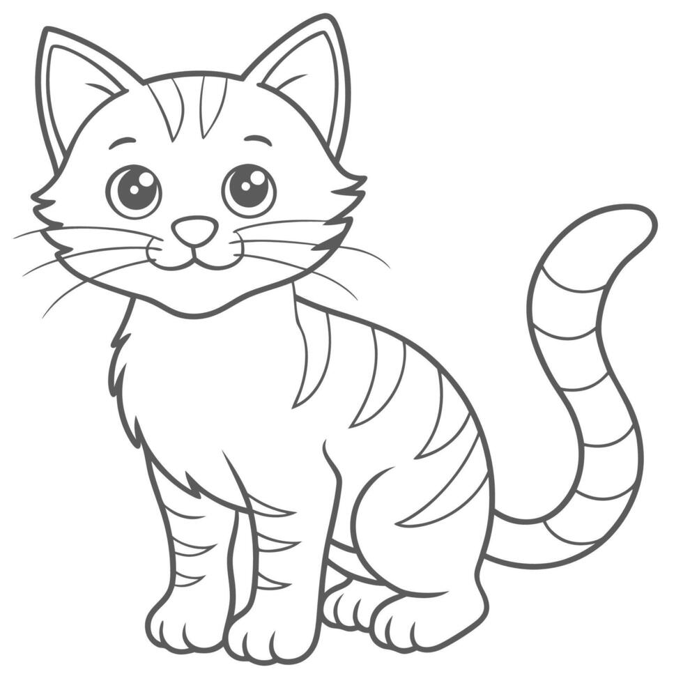 Minimalist Cat Outline Ideas vector