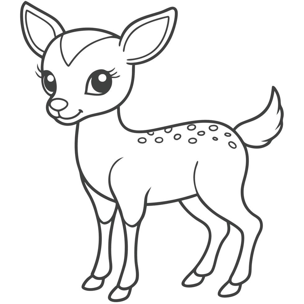 Minimalist Deer Outlines for Crafts vector