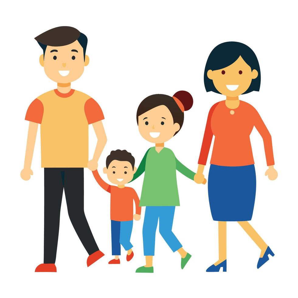 Family Time Outdoors vector