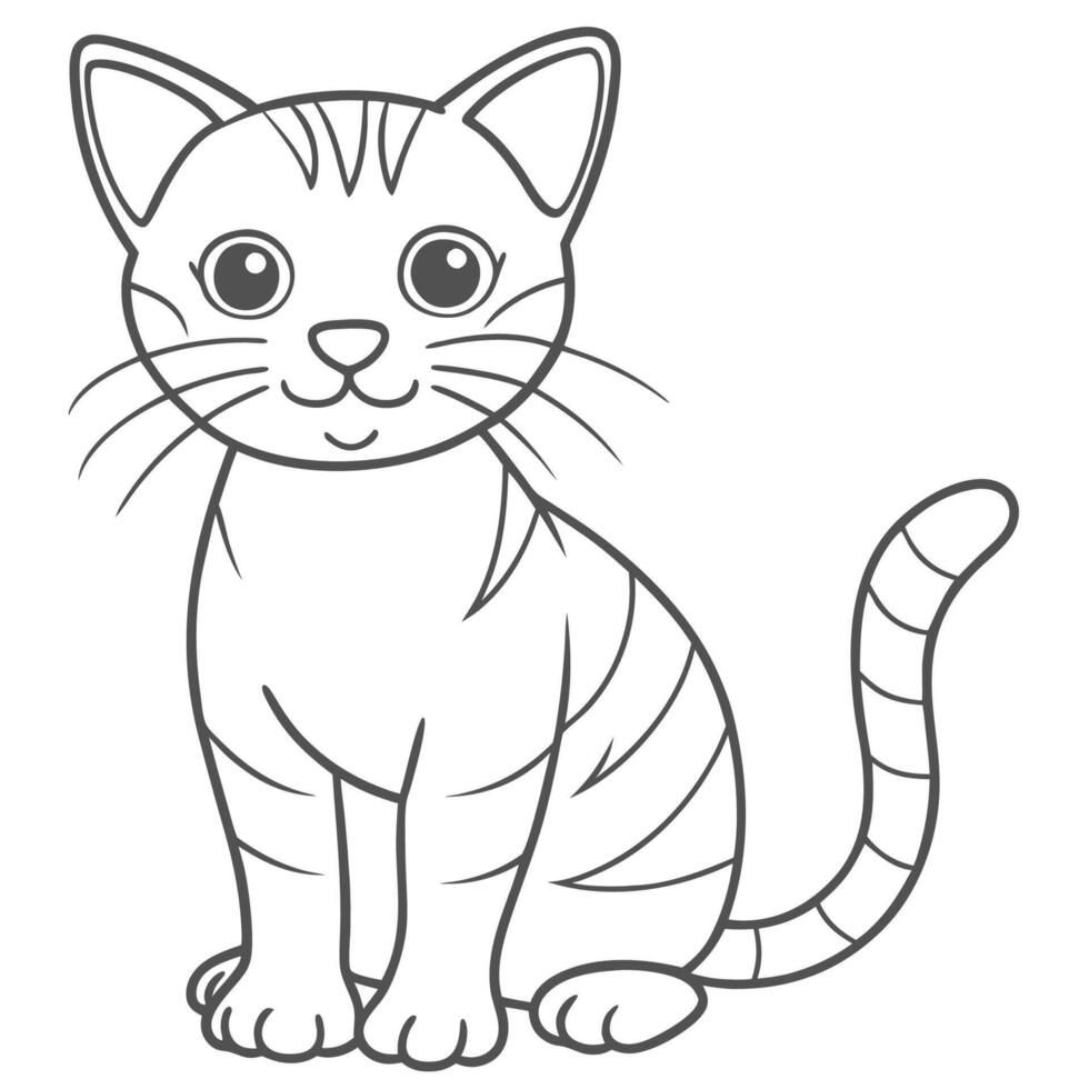 Cute Cat Outlines vector