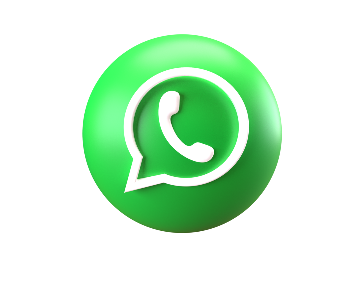 WhatsApp logo social icon 3d web button png