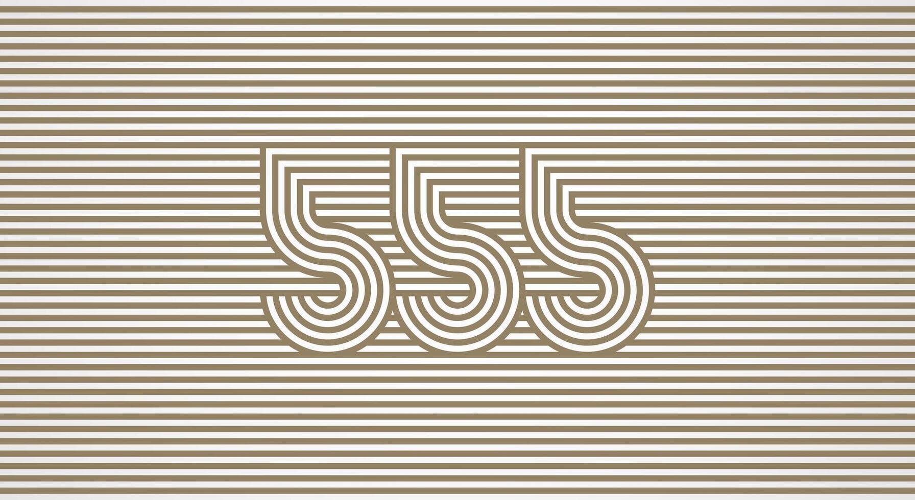 Number 555 logo design Inspiration, Number 555 logo multi line style that blends into the line background, flat design logo template, illustration vector