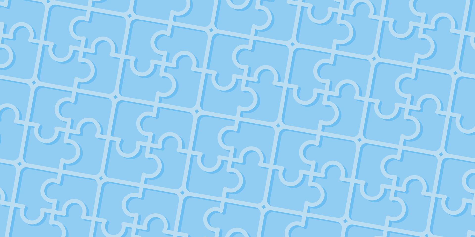 blue background puzzle line pattern. template design for banner, poster, greeting card, social media. vector