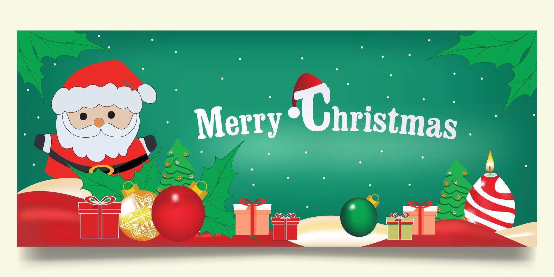 Attractive web Banner Design for Christmas Day vector
