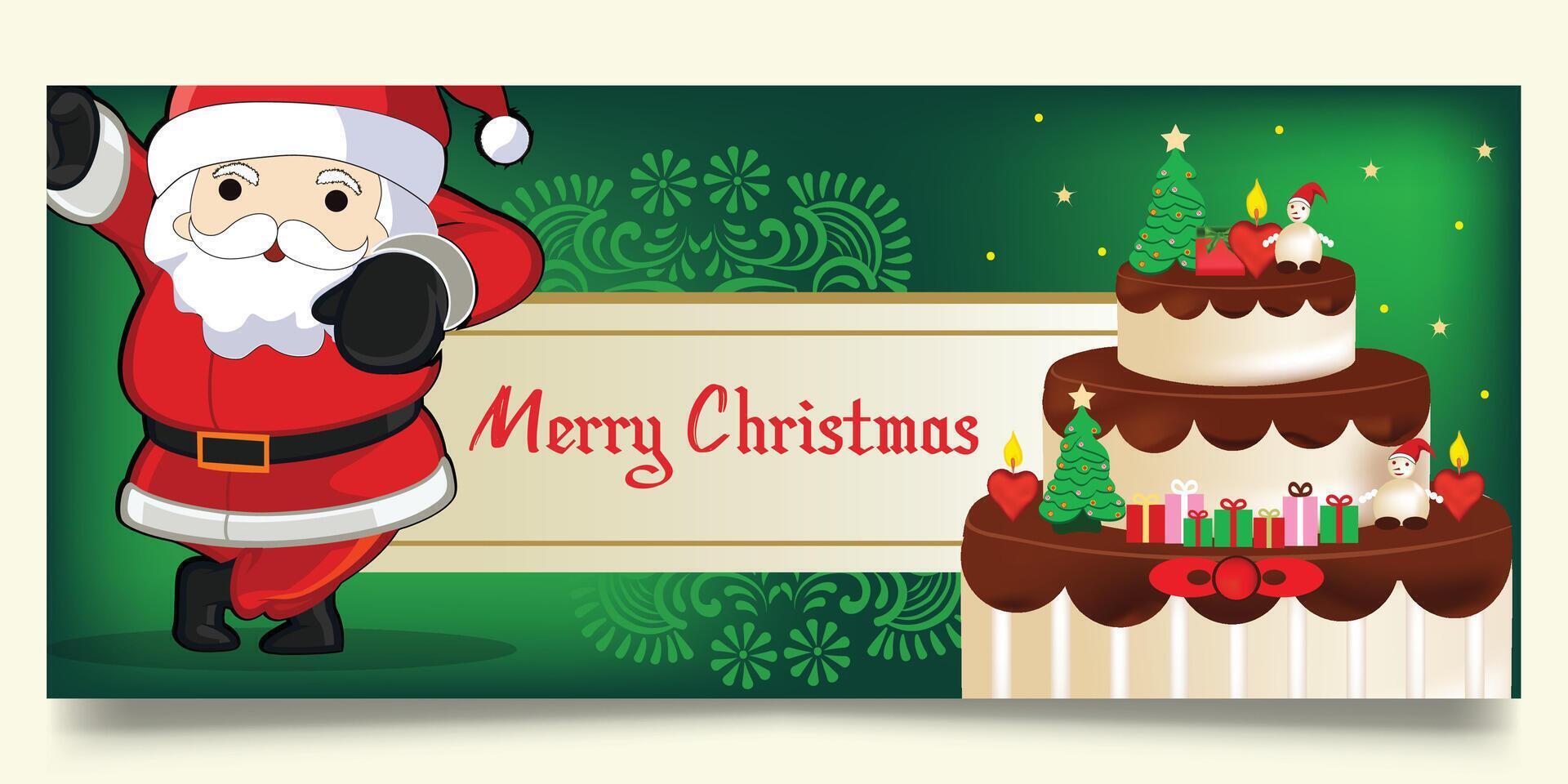 Web banner design for Merry Christmas vector