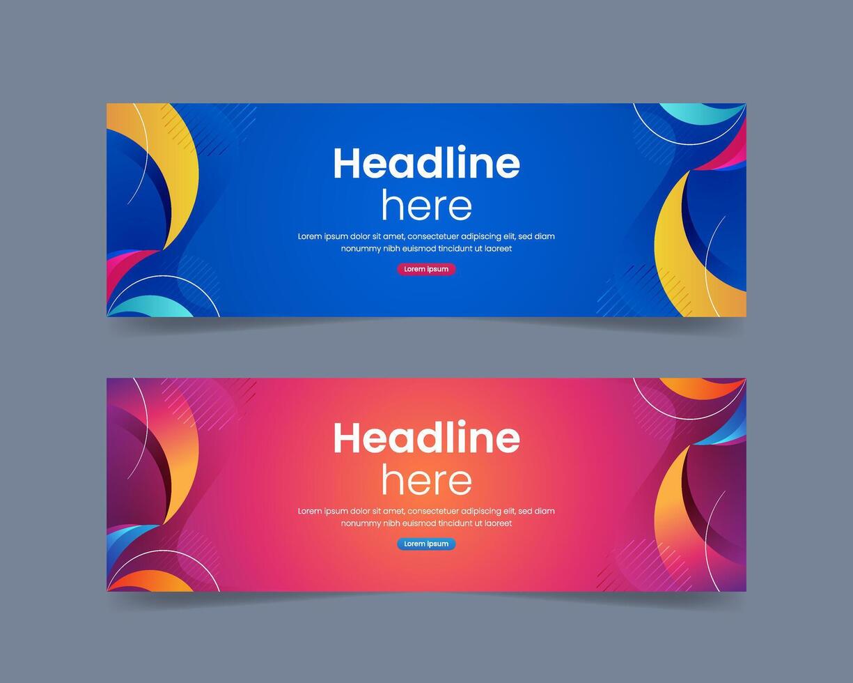 Gradient minimalist background for banner template vector
