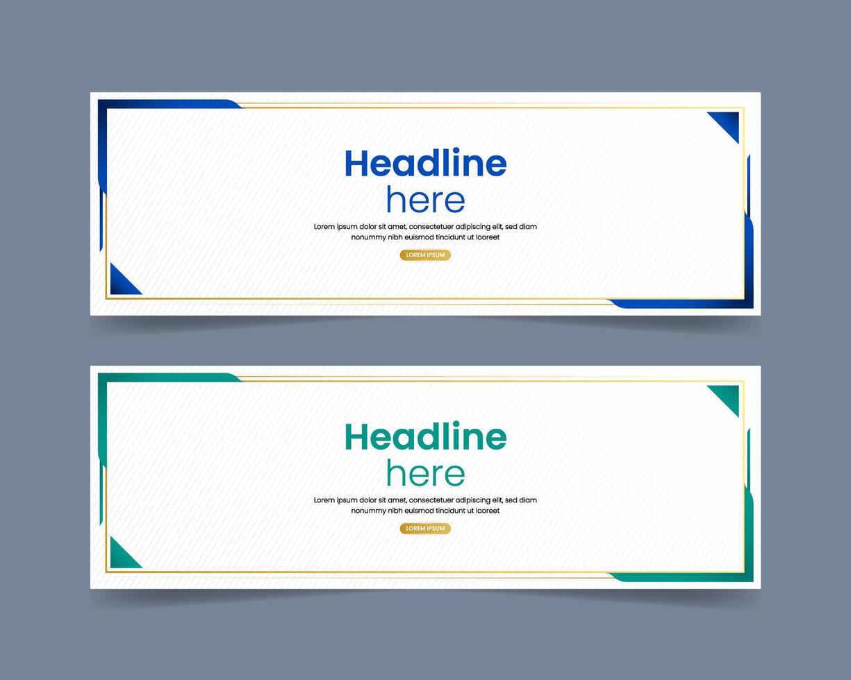 Set of simple business banner design template vector