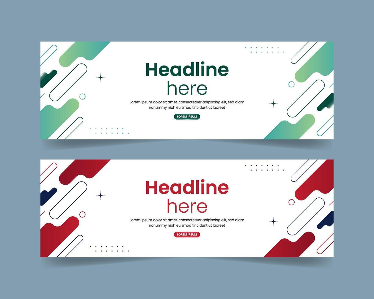 Geometric banner template vector