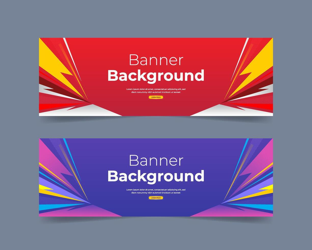 Gradient modern banner design template vector