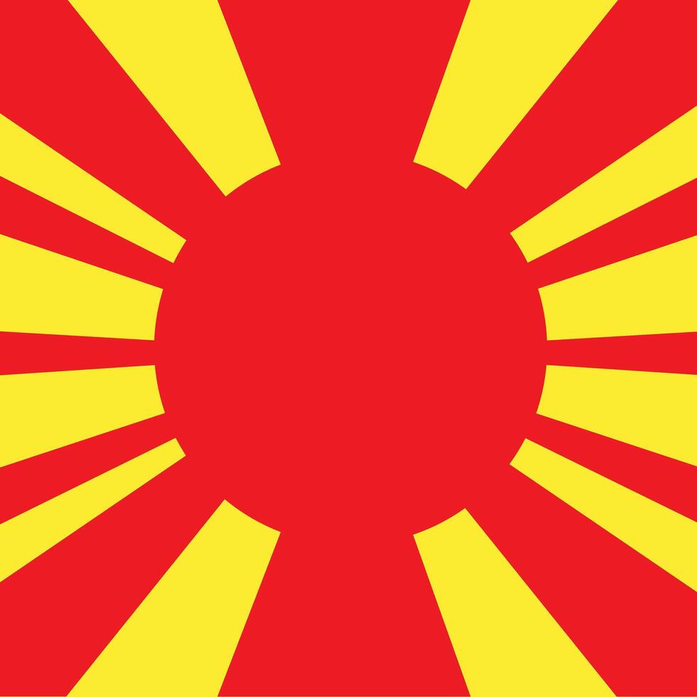 Rising sun flag background design template. vector