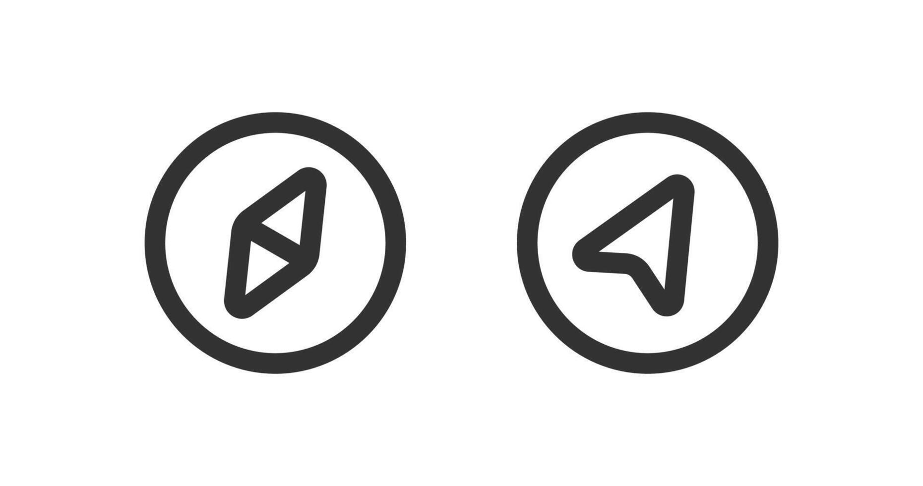 Compass navigation icon. Map direction sign. Geography arrow north, east, south, west. vector