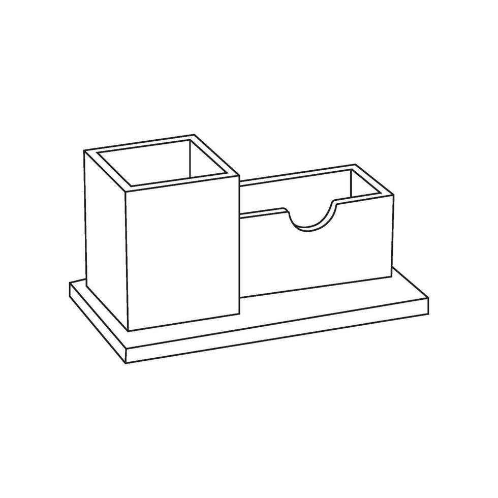 multi-purpose tool holder in the office vector