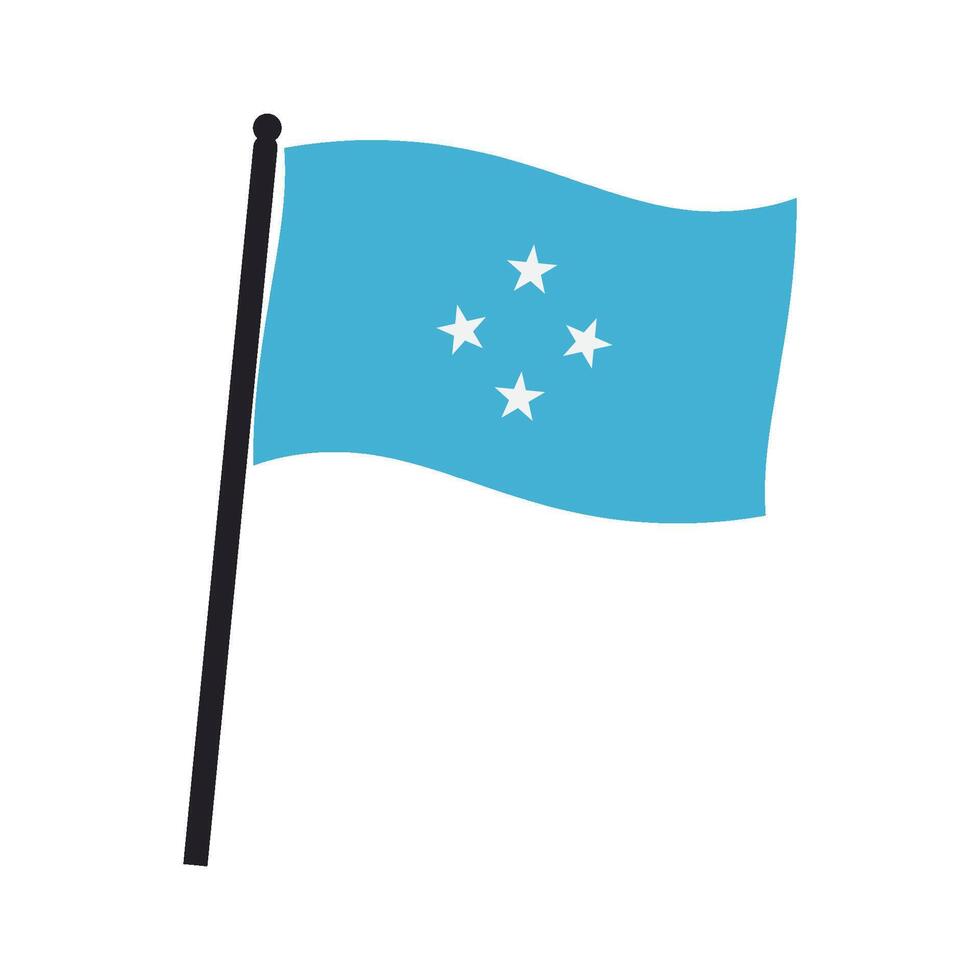 Micronesia flag icon design vector