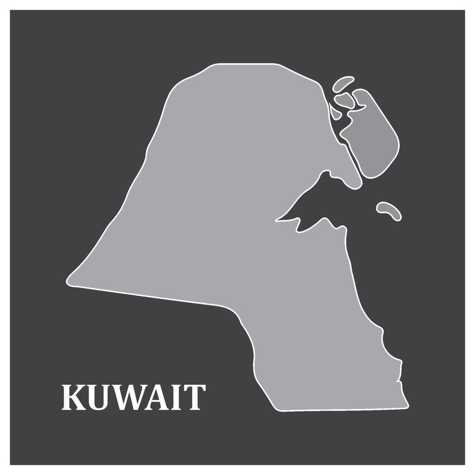 Kuwait country map icon design vector