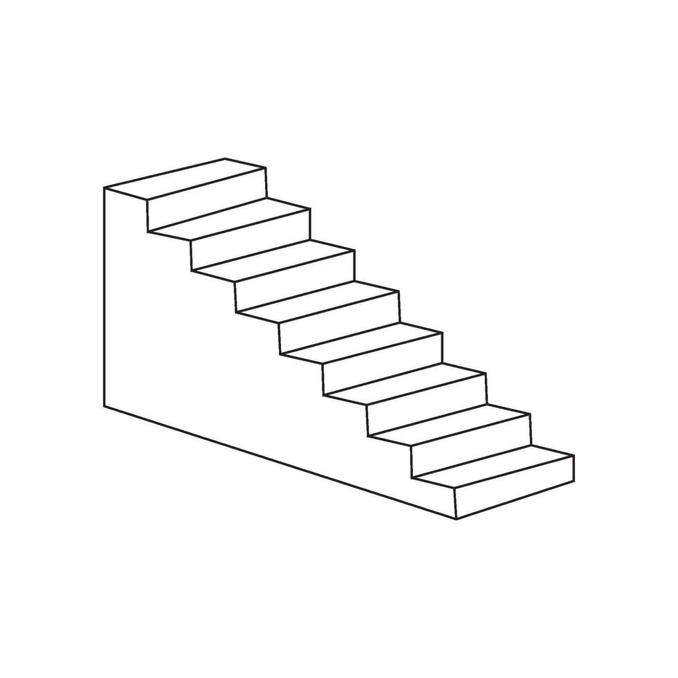 stair icon simple design vector